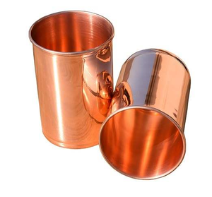 Plain Pure Copper <b>Glass</b> for Kitchen Copper <b>Tumbler</b> for Water Copper Water <b>Tumbler</b> Cup for Drinking Water by Tradebit - Product Image 2