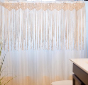 Coustmized ม่านประตู macrame | ม่านแขวนผนังฉากหลังแต่งงานขนาดใหญ่ - Product Image 2