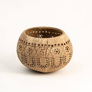 Pièce maîtresse de bougeoirs en coquille de coco naturelle la plus vendue pour la décoration de mariage bougie en noix de coco ou bols porte-fleurs - Product Image 6