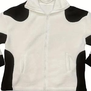 Vente en gros de sweats à capuche zippés personnalisés pour hommes et femmes, vêtements de rue décontractés d'hiver, veste en polaire à blocs de couleur, 100% coton, écologique, Ninja - Product Image 3