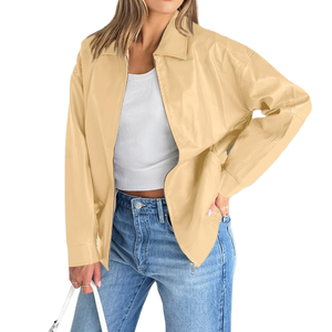 Chaqueta de cuero de mujer diseño éxito de ventas único chaquetas de mujer de cuero para chaquetas Logotipo de diseño OEM de mujer - Product Image 6