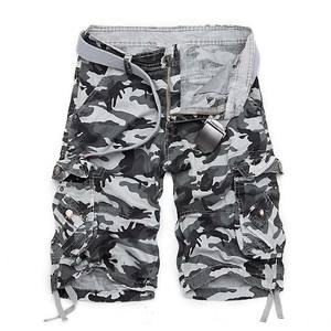 กางเกงขาสั้นคาร์โก้ผู้ชาย ผ้าฝ้าย 100% ระบายอากาศ แห้งเร็ว สไตล์สตรีท สำหรับกิจกรรมกลางแจ้ง - Product Image 3