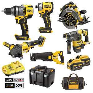 Kit Combinado DCZ607X2-XE de 6 Piezas 18V/54V 9.0Ah XR Sin Escobillas de una Velocidad Taladro Inalámbrico para Aplicación Industrial y Bricolaje OEM Soportado Garantía de 3 Años - Product Image 1