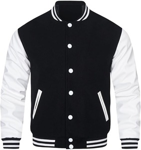 Nouvelle veste universitaire en toile pour hommes avec logo personnalisé sur le devant Bomber Letterman College Baseball grande taille vente en gros - Product Image 1