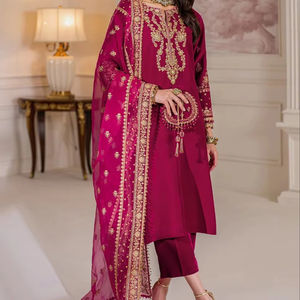 Elegante Lehenga Choli Anarkali en Chifón con Bordado y Adornos de Primera Calidad para Mujer, Ropa de Fiesta - Product Image 1