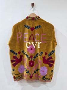 Abrigo de Lujo para Mujer, Bordado, Estilo Uzbeko, Ecológico, Hecho a Mano, de Terciopelo Suzani, Estilo Bohemio para Fiestas de Invierno - Product Image 3