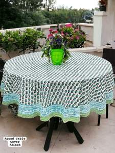 Vente en gros de nappe ronde vintage en coton lin imprimé de fleurs florales, couverture de table pour la cuisine, la fête de mariage et la maison - Product Image 3