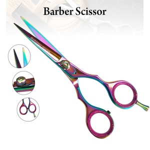 Chuyên Nghiệp Thợ Cắt Tóc Salon Làm Tóc Kéo Thép Không Gỉ Sắc Nét Cắt Dao Cạo Cạnh Cùn Lưỡi Tip Đa-Màu Sắc Vẻ Đẹp - Product Image 3