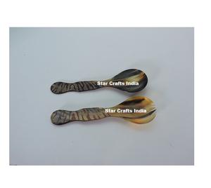 Juego de Cubiertos de Cuerno de Diseño Moderno con Mango, Juego de Cuchara y Tenedor Decorativos para Ensalada, Utensilios de Cocina, Cubiertos de Cuerno - Product Image 2