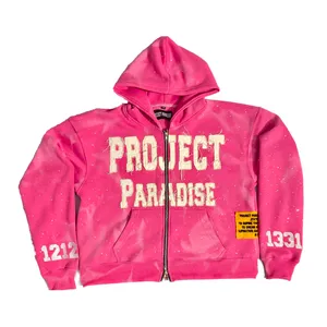 Sudadera con capucha verde de moda con diseño de PROJECT PARADISE Ropa informal perfecta para miembros de hermandad griega y entusiastas del estilo callejero - Product Image 5