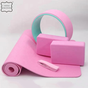 Ensemble de tapis de yoga en caoutchouc naturel écologique de qualité supérieure, imprimé sur mesure, matériau TPE en liège épaissi à grain fin avec logo personnalisé - Product Image 2