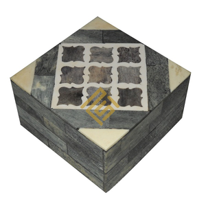 Cajas decorativas de joyería para collar único, caja para fregona, hueso de cuerno de alta calidad, logotipo personalizado impreso de lujo, embalaje de almacenamiento de joyería - Product Image 1