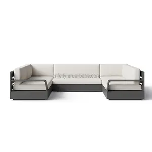 Felly Set di divani mobili da esterno in alluminio mobili da giardino da esterno Set di divani componibili in alluminio Set mobili divano moderno