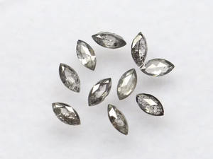 Chic Natural Salt & Pepper Marquise Diamond 4,0X2,0mm Corte de pera para tu elegante par de pendientes - Product Image 4