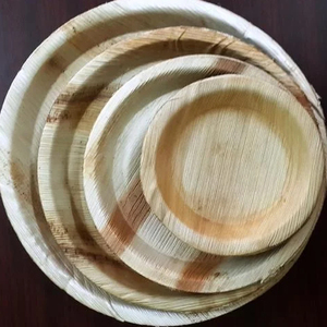 Platos de cena desechables ecológicos con hojas de areca, vajilla de catering compostable duradera para bodas y picnics, grabado de luz - Product Image 4