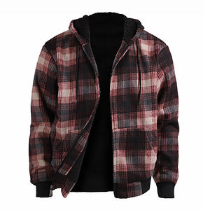 2025 nouveaux hommes imprimé motif polaire doublé à capuche veste avec fermeture éclair à capuche unisexe brodé 100% coton hiver - Product Image 3