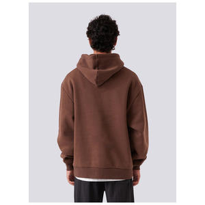 Sudaderas con capucha de gran tamaño de estilo americano con hombros caídos en blanco para hombres 100% algodón suave de secado rápido con bordado - Product Image 2