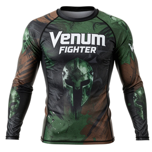 Camiseta de Compresión Deportiva de Primera Calidad para Entrenamiento, con Logotipo Personalizado, Proveedor de Ropa Deportiva, Rashguard MMA Venum Fighter - Product Image 2