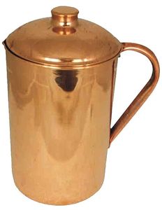 Fabricante jarra de alta calidad India mejor jarra de agua de diseño de cobre sólido martillado jarra de agua potable de alta calidad - Product Image 2