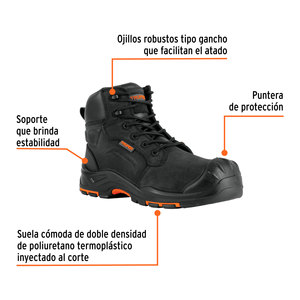 Paio di stivali di sicurezza neri, #29 dielettrico anti-fatica, Truper - Product Image 4