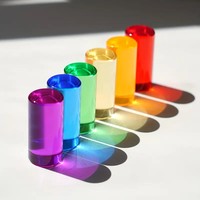 Tige acrylique colorée jouets sensoriels jeux muraux LED panneau perforé lumière sensorielle cheville acrylique cheville toute taille et longueur personnalisées