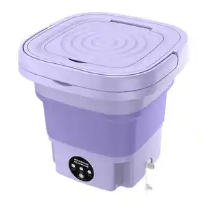 Lavatrice portatile pieghevole con centrifuga automatica Mini biancheria intima 110v/220V lavatrice con centrifuga 8L