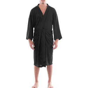 Men Bathrobes Organic Cotton Eco Friendly Hotel <b>Spa</b> <b>Robe</b> Custom Logo Bulk Manufacturer Men Bathrobes - Product Image 1