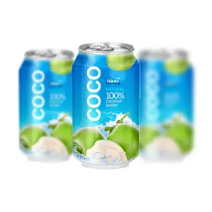 Bebida de água de coco 100% de marca própria OEM ODM em lata de 330ml fabricante do Vietnã Bebidas exportadas EUA, Reino Unido, China, Oriente Médio