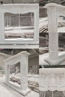 Élégantes cheminées en marbre exquis sculptées à la main polies avec un savoir-faire intemporel améliore votre espace Modèle élégant