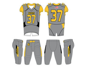 Uniformes de Fútbol Americano Sublimados Personalizados, Pantalones Integrados Unisex para Todas las Temporadas, Transpirables, de Secado Rápido, 100% Poliéster - Product Image 5