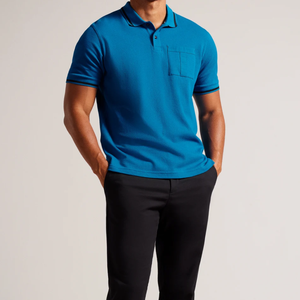 เสื้อโปโลผ้าฝ้าย100สำหรับผู้ชายเสื้อโปโลระบายอากาศได้ดีปรับแต่งโลโก้ได้ตามต้องการ - Product Image 2