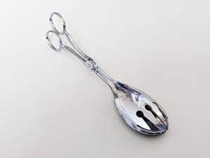 Pinzas para ensaladas y tostadas de acero inoxidable con acabado pulido de espejo, ideal para el hogar, hotel y comedor, elegante herramienta de servicio hecha a mano - Product Image 3