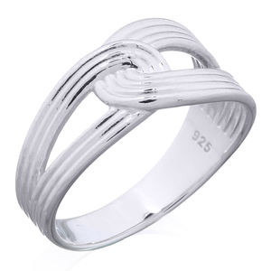 Impresionante anillo de moda de plata esterlina 925 entrelazado para fiesta vendido a granel - Product Image 1