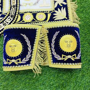 DELANTAL GRAN MAESTRO MASÓNICO CON COLLAR Y PUÑOS PÚRPURA HSE - Product Image 6