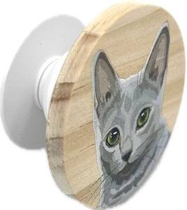 Soporte de Madera Personalizado para Teléfono con Diseño de Gatos, Creaciones Artesanales para Agarre de Teléfono - Product Image 2