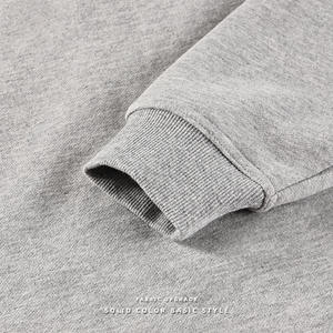 Sweat-shirt à capuche zippé uni à col montant streetwear, en molleton de coton de haute qualité, logo personnalisé de luxe, sweat-shirt zippé intégral pour homme - Product Image 3