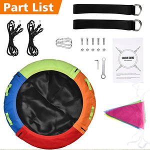 Columpio Tipo Platillo Volador ZOSHINE de 40 Pulgadas, Columpio Ajustable para Niños, Soporta 900 Libras, para Interiores/Exteriores, Metálico, para el Hogar, Guardería, Parque de Trampolines - Product Image 3