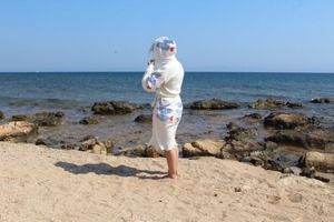 Albornoz de muselina turca suave con capucha, toalla de bambú de secado rápido con estampado colorido para mujeres, hombres, niños, playa, Spa, hogar, Hotel - Product Image 2