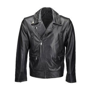 Chaqueta de cuero PU unisex personalizada OEM, estilo slim, gruesa, de invierno, con cuello alto de lona, logo frontal, mangas largas, estilo urbano con letras. - Product Image 1