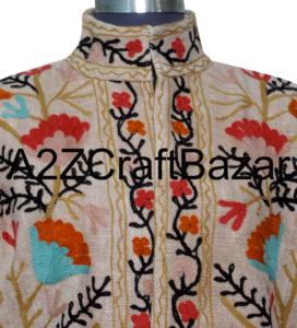 Veste en coton Suzani faite à la main pour femmes, hiver, ethnique, bohème, qualité d'exportation indienne, broderie en coton faite à la main, vêtements ethniques d'hiver - Product Image 3
