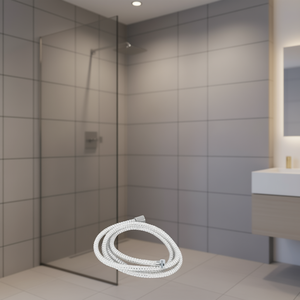 Idro Bric BI004505 Manguera de Ducha Flexible de PVC (150cm) Blanca y Cromada - Mangueras de Plomería Premium - Product Image 3