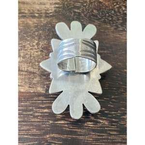 Anillo de Plata de Ley con Turquesa Alex Sanchez Royston, Talla 8.5, Corte Geométrico con Engaste de Bisel - Product Image 5