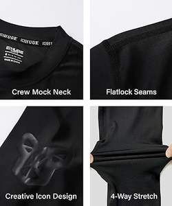 ADOREISM Rash Guard pour homme à manches longues UPF 50+ Protection solaire Chemises de compression de natation pour homme - Product Image 5