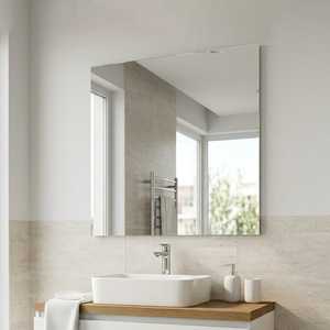 Specchio da Bagno 120x110 cm con Bordo Lucidato e Bordo Liscio Koricini - Product Image 2
