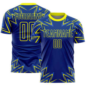 Camiseta de fútbol personalizada, uniforme del equipo, 100% poliéster, ligera, transpirable, sublimada, de secado rápido, cuello redondo, ropa de fútbol Unisex - Product Image 5