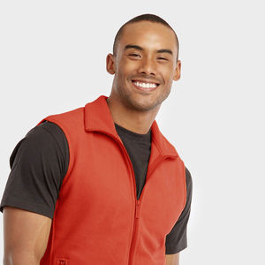 Ropa de calle 100% chalecos de algodón con cremallera frontal, chaleco de invierno de lana transpirable para hombres, diseño personalizado y logotipo bordado para exteriores - Product Image 2