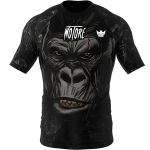 Logo personnalisé imprimé par Sublimation MMA BJJ, protection contre les éruptions cutanées de surf, à manches longues, fabricants OEM, protection contre les éruptions cutanées - Product Image 6