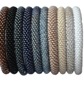 Nepal Bead Bangle Brown and Black Colors Nautical <b>Rope</b> <b>Bracelet</b>, Surfer <b>Bracelet</b> - Product Image 1