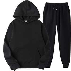 Ropa deportiva informal de algodón para hombre, chándal tejido transpirable, chándales deportivos de invierno, conjunto de prendas de vestir exteriores para Fitness Jogging - Product Image 1