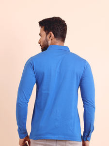 Top Trending Men's 100% Cotton for Polos Custom Printed Solid Pattern Full Sleeves Knitted New Arrival High Wholesale - Product Image 6